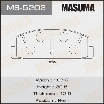 MASUMA MS-5203 - Kit pastiglie freno, Freno a disco autozon.pro