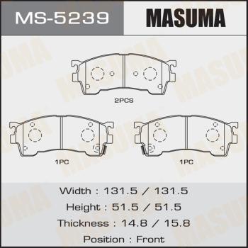 MASUMA MS-5239 - Kit ganasce freno autozon.pro