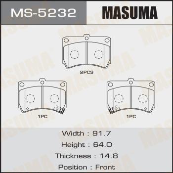 MASUMA MS-5232 - Kit ganasce freno autozon.pro