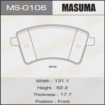 MASUMA MS-0106 - Kit ganasce freno autozon.pro