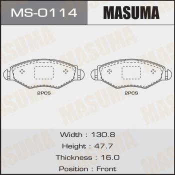 MASUMA MS-0114 - Kit ganasce freno autozon.pro