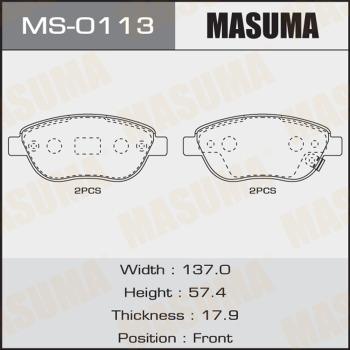 MASUMA MS-0113 - Kit ganasce freno autozon.pro