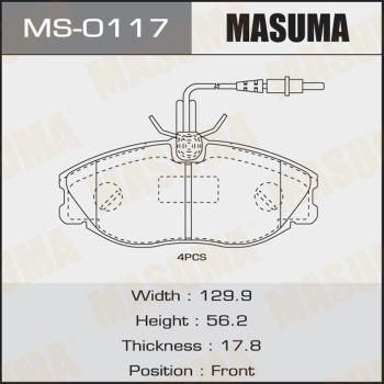 MASUMA MS-0117 - Kit ganasce freno autozon.pro