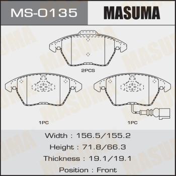 MASUMA MS-0135 - Kit ganasce freno autozon.pro