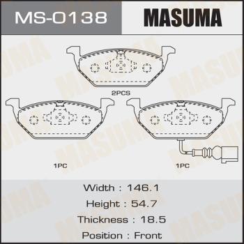 MASUMA MS-0138 - Kit ganasce freno autozon.pro