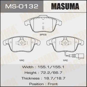 MASUMA MS-0132 - Kit ganasce freno autozon.pro