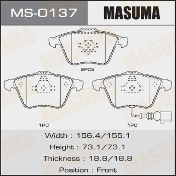 MASUMA MS-0137 - Kit ganasce freno autozon.pro