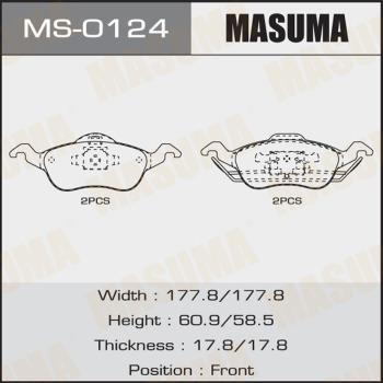 MASUMA MS-0124 - Kit ganasce freno autozon.pro