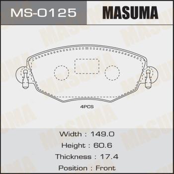 MASUMA MS-0125 - Kit ganasce freno autozon.pro