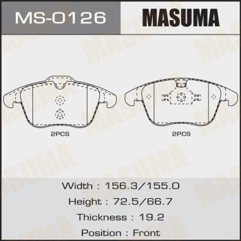 MASUMA MS-0126 - Kit ganasce freno autozon.pro