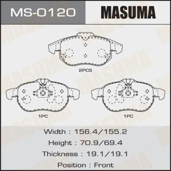 MASUMA MS-0120 - Kit ganasce freno autozon.pro