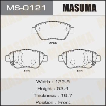 MASUMA MS-0121 - Kit ganasce freno autozon.pro