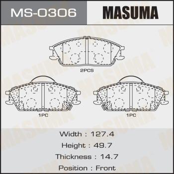 MASUMA MS-0306 - Kit ganasce freno autozon.pro