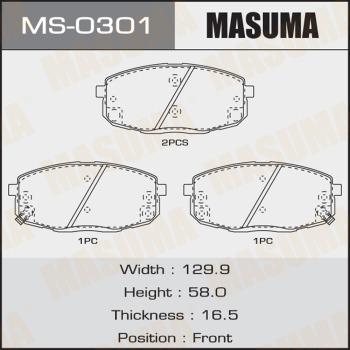 MASUMA MS-0301 - Kit ganasce freno autozon.pro