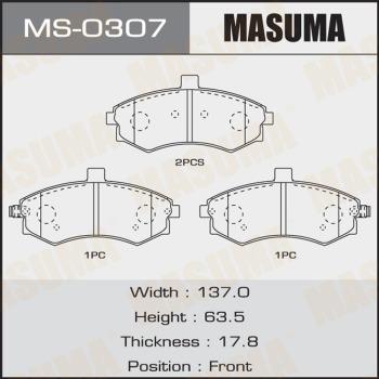 MASUMA MS-0307 - Kit ganasce freno autozon.pro