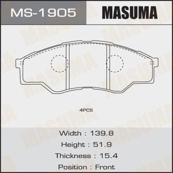 MASUMA MS-1905 - Kit ganasce freno autozon.pro