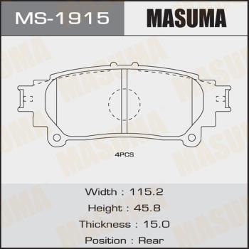 MASUMA MS-1915 - Kit ganasce freno autozon.pro