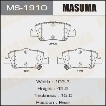 MASUMA MS-1910 - Kit ganasce freno autozon.pro