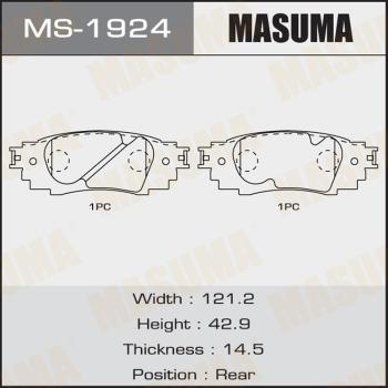 MASUMA MS-1924 - Kit ganasce freno autozon.pro