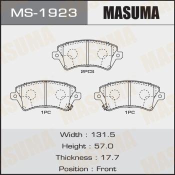 MASUMA MS-1923 - Kit ganasce freno autozon.pro