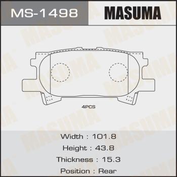 MASUMA MS-1498 - Kit ganasce freno autozon.pro