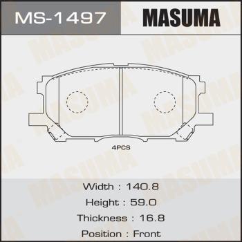 MASUMA MS-1497 - Kit ganasce freno autozon.pro