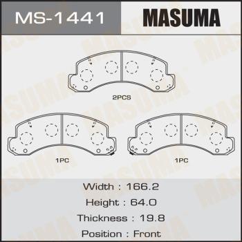 MASUMA MS-1441 - Kit ganasce freno autozon.pro