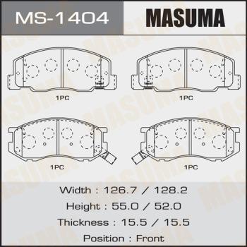 MASUMA MS-1404 - Kit ganasce freno autozon.pro