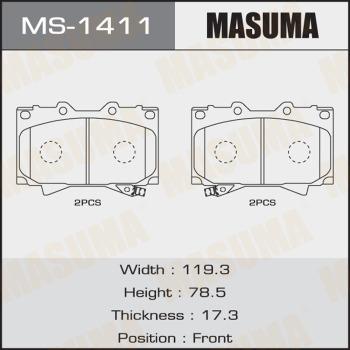 MASUMA MS-1411 - Kit ganasce freno autozon.pro