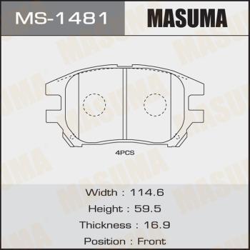 MASUMA MS-1481 - Kit ganasce freno autozon.pro