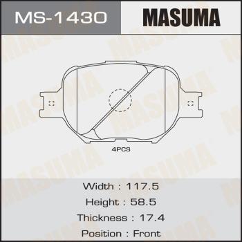 MASUMA MS-1430 - Kit ganasce freno autozon.pro