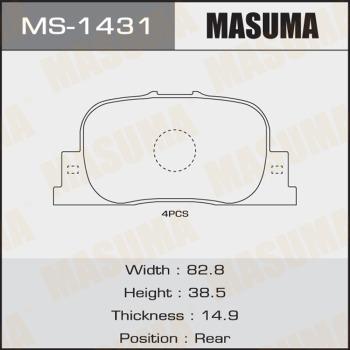 MASUMA MS-1431 - Kit ganasce freno autozon.pro