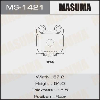 MASUMA MS-1421 - Kit ganasce freno autozon.pro