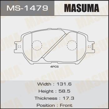 MASUMA MS-1479 - Kit ganasce freno autozon.pro