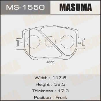 MASUMA MS-1550 - Kit ganasce freno autozon.pro