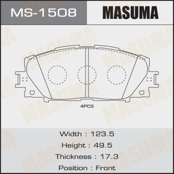 MASUMA MS-1508 - Kit ganasce freno autozon.pro