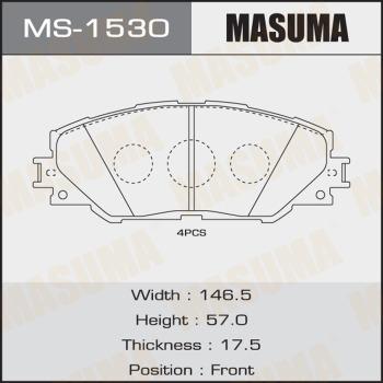 MASUMA MS-1530 - Kit ganasce freno autozon.pro