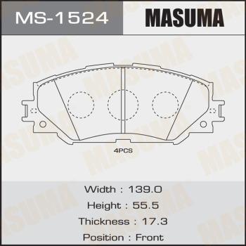 MASUMA MS-1524 - Kit ganasce freno autozon.pro