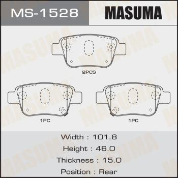 MASUMA MS-1528 - Kit ganasce freno autozon.pro