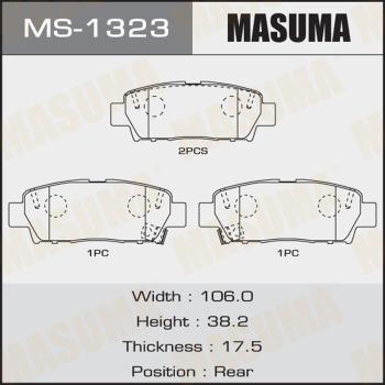 MASUMA MS-1323 - Kit ganasce freno autozon.pro