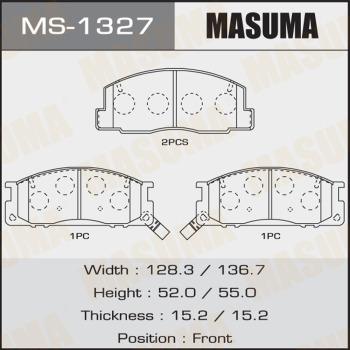 MASUMA MS-1327 - Kit ganasce freno autozon.pro