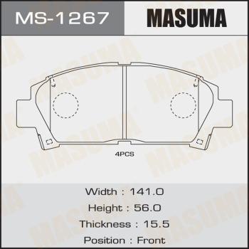 MASUMA MS-1267 - Kit ganasce freno autozon.pro