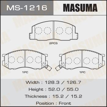 MASUMA MS-1216 - Kit ganasce freno autozon.pro