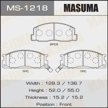 MASUMA MS-1218 - Kit ganasce freno autozon.pro