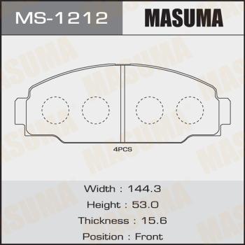 MASUMA MS-1212 - Kit ganasce freno autozon.pro