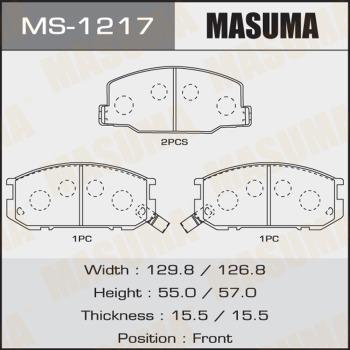 MASUMA MS-1217 - Kit ganasce freno autozon.pro