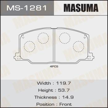 MASUMA MS-1281 - Kit ganasce freno autozon.pro