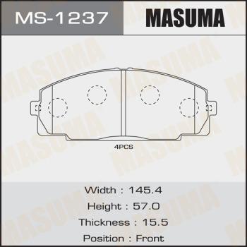 MASUMA MS-1237 - Kit ganasce freno autozon.pro