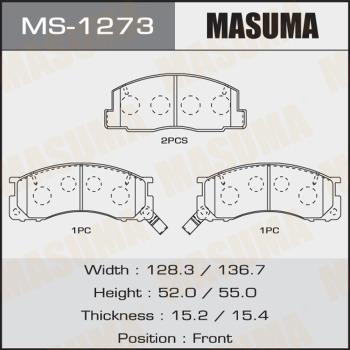 MASUMA MS-1273 - Kit ganasce freno autozon.pro