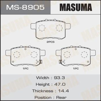 MASUMA MS-8905 - Kit ganasce freno autozon.pro